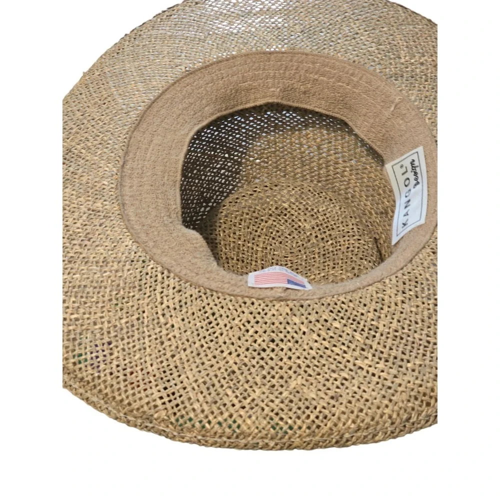 Kangol Straw‎ WGA Golf Hat Par Club Green Band